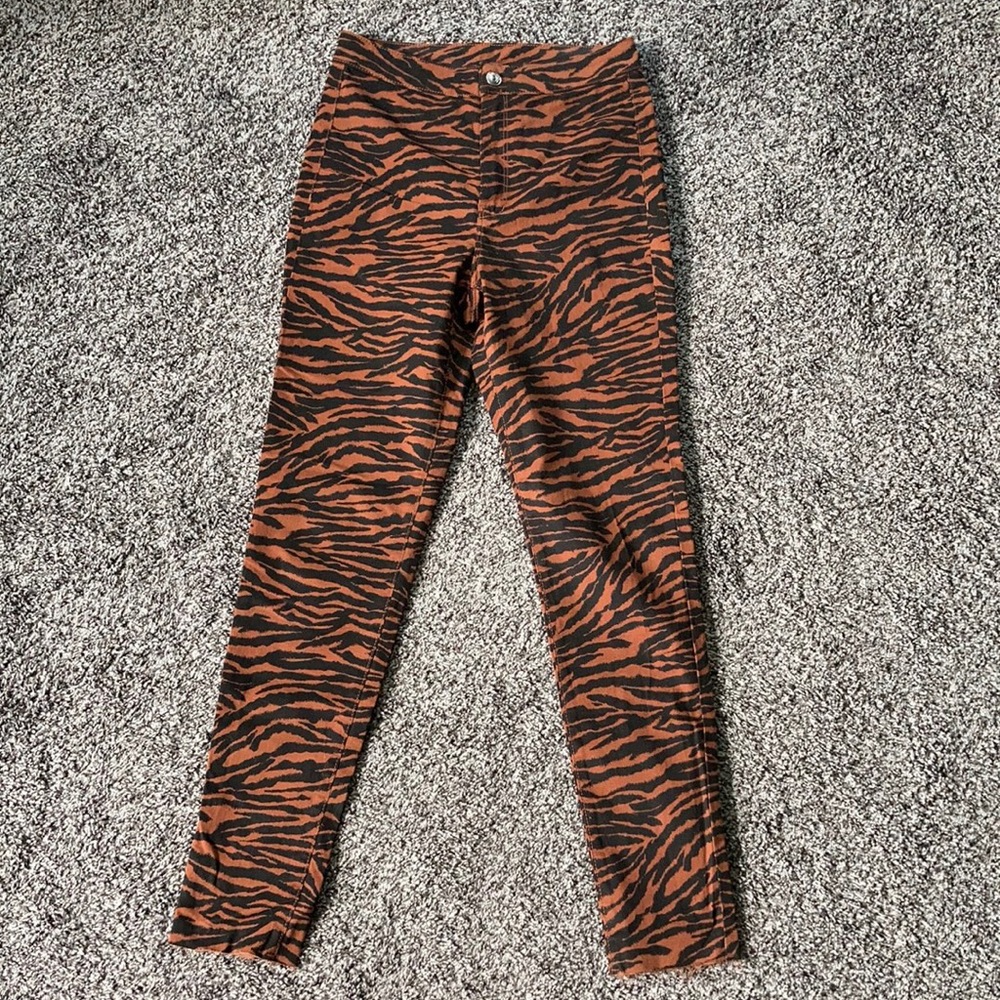 High Rise Tiger Print Pants
